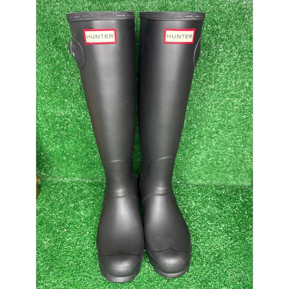 Hunter Women's Original Tall Black Rain Boots US Size 9 Like New - Picture 1 of 10